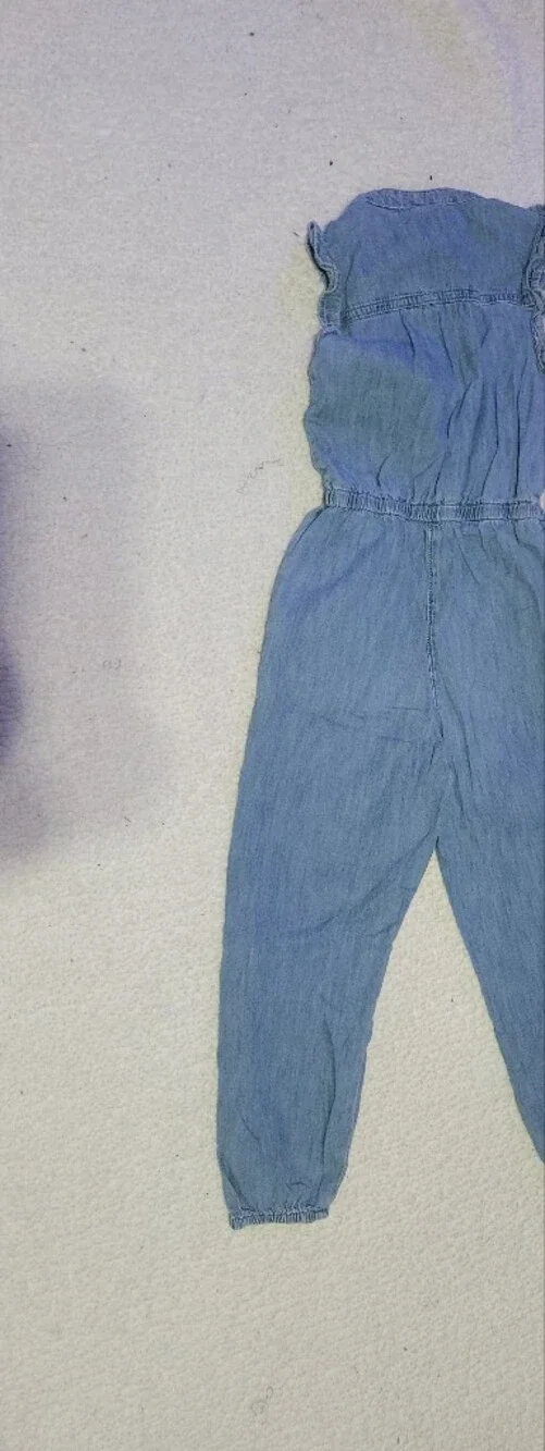 GAP Light Blue Denim-Style Girls' One-Piece Jumpsuit